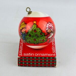 Vintage Strawberry Shortcake Satin Ornament 1982 Christmas Is Sweet Surprises